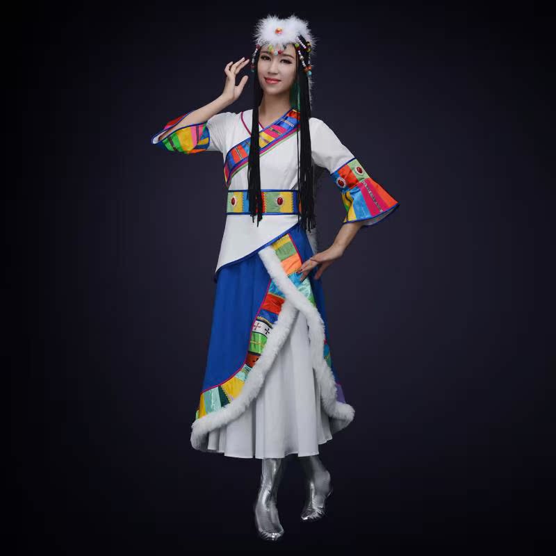 新款藏族舞蹈演出服装女白色民族舞服装成人西藏衣服女舞台装定制|msdalam kategori Butik wanita / wanita, pakaian/pakaian kebangsaan/peringkat pakaian, pakaian kebangsaan/pakaian - dari Buy2taobao.com untuk memberikan perkhidmatan ejen Taobao profesional membeli