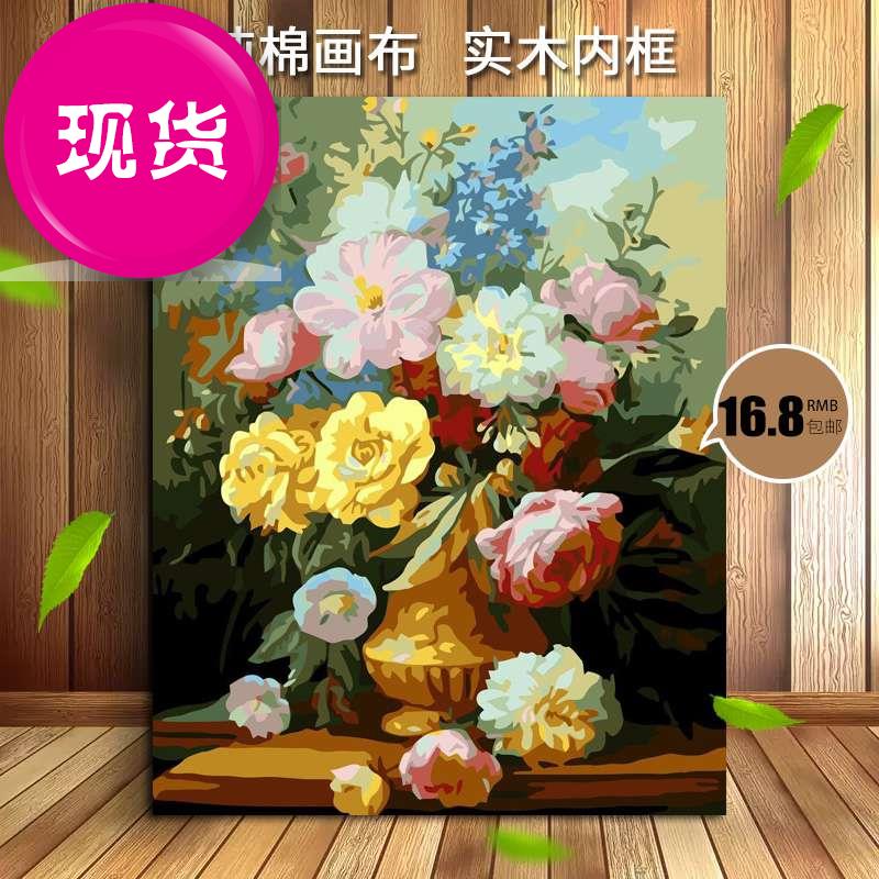 情侣自己涂填色装饰画大幅客厅卧室p人物风景秋恋|msdalam kategori Aksesori rumah, lukisan hiasan, DIY/Lukisan digital - dari Buy2taobao.com untuk memberikan perkhidmatan ejen Taobao profesional membeli