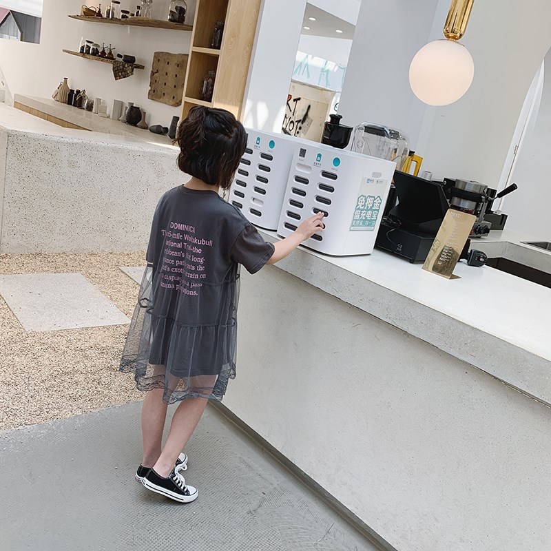 new pattern girl Dress With children 2019 Summer wear CUHK girl student Cartoon Gauze skirt T-shirt dressin the Home Fabric , Dust protection cover , Washing machine cover category - from Buy2taobao.com to provide professional Taobao agent buy service