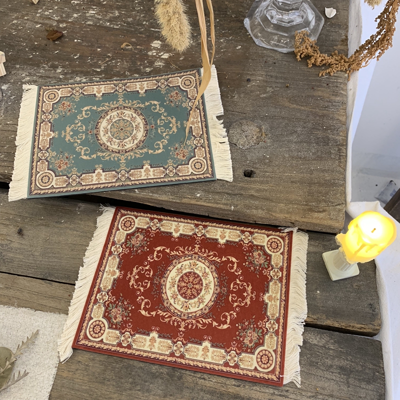 .Retro Wind court Versatile tassels Mat ins carpet Mat Mouse pad heat insulation Shot put propin the Festive supplies/Gift , Cultural and creative products , Cultural and creative coasters/Placemats category - from Buy2taobao.com to provide professional Taobao agent buy service