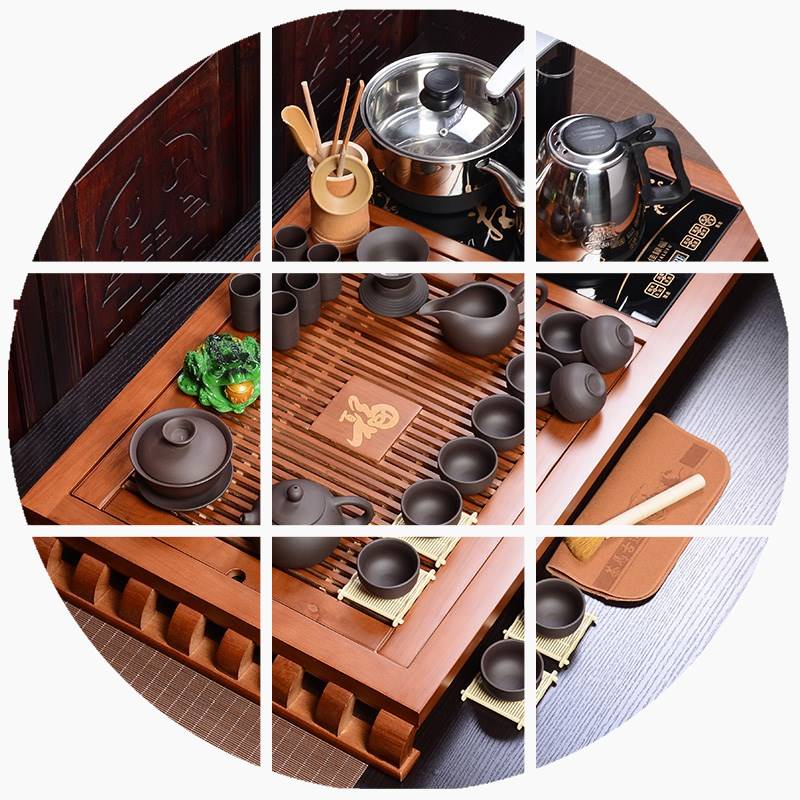 紫砂功夫茶具套装整套家用陶瓷茶杯茶具电热磁炉茶台茶道实木茶盘在类目 餐饮具, 茶具, 功夫茶具中 - 来自Buy2taobao.com提供专业的淘宝代购服务