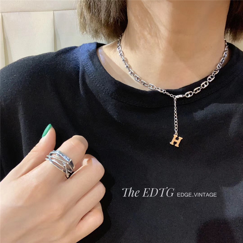 THE EDTG Necklace the republic of korea Spring and summer fashion Exaggeration personality temperament letter Necklace Clavicle chain Mid length versionin the Accessories/Fashion Jewelry, Necklace category - from Buy2taobao.com to provide professional Taobao agent buy service