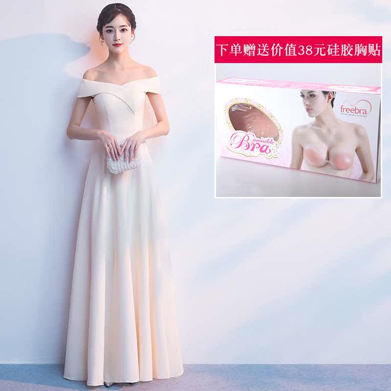晚礼服女2019新款春款新娘礼服高贵年会长款香槟色伴娘服裙晚会女|ruв категории Женская одежда, Cвадебные платья, платье/вечернее платье - от Buy2taobao.com для оказания профессиональной услуги покупки агента Taobao