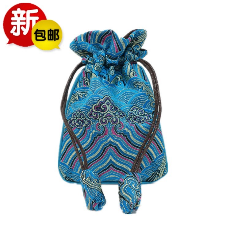 Purse Fall Purse Gloze Bristol Brocade Tips Cloth bag Retro Seawater Antiquity Take it with youin the Accessories/Fashion Jewelry, Jewelry storage , Jewelry bags category - from Buy2taobao.com to provide professional Taobao agent buy service