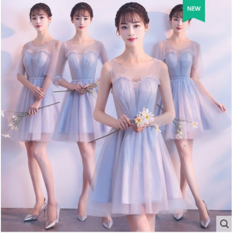 伴娘服短款2018新款夏季韩版显瘦姐妹团婚礼伴娘礼服粉色晚礼服女|msdalam kategori Butik wanita / wanita, perkahwinan/Cheongsam/pakaian, perkahwinan - dari Buy2taobao.com untuk memberikan perkhidmatan ejen Taobao profesional membeli