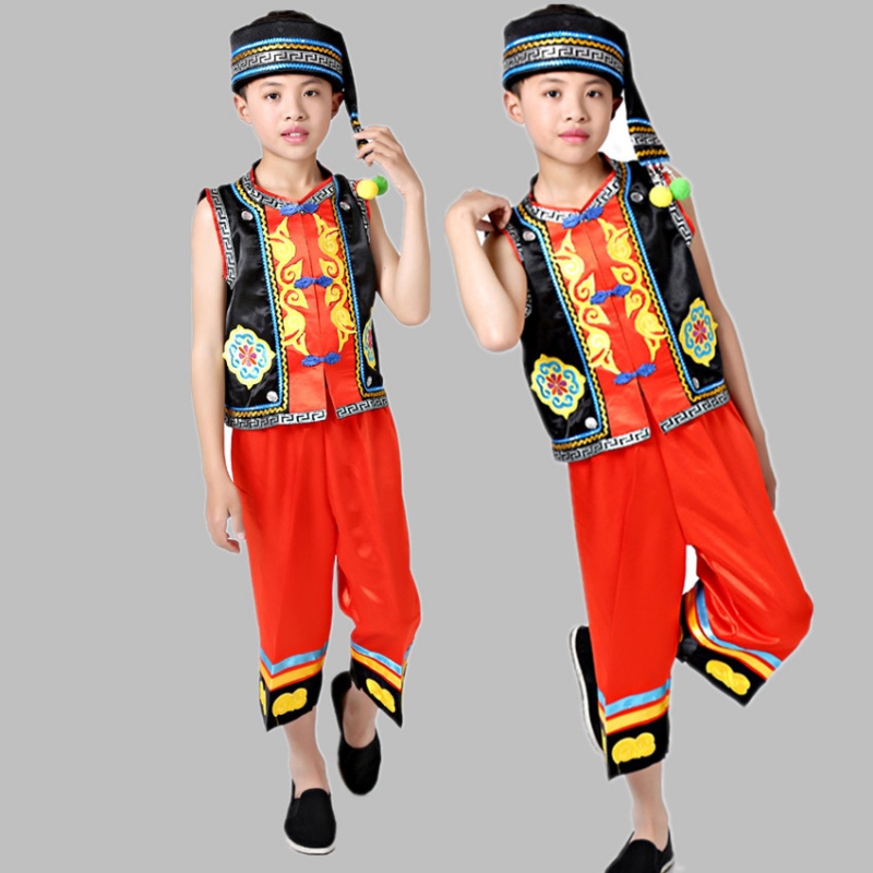 新款男童苗族演出服少数民族儿童表演服少儿壮族佤族舞蹈服装|ruв категории Ручная работа, национальных меньшинств, в особенности ремесла, ва - от Buy2taobao.com для оказания профессиональной услуги покупки агента Taobao