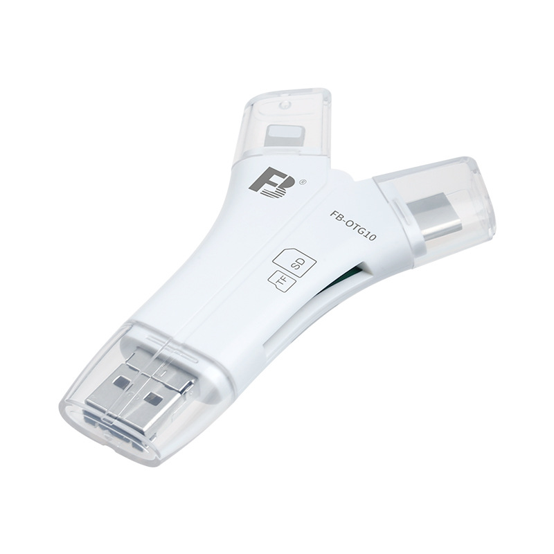 沣标-OTG10 L+M+C+U四接口适用于TF卡SD卡 手机读卡器|msdalam kategori Aksesori Digital 3C, Zhou Bian Bingkai digital, pembaca kad - dari Buy2taobao.com untuk memberikan perkhidmatan ejen Taobao profesional membeli