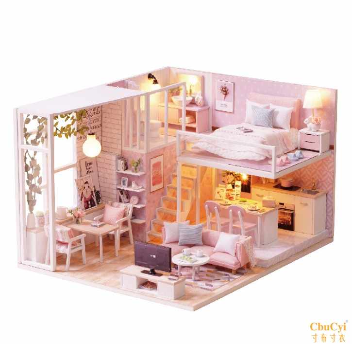 粉色系少女心diy手工拼裝小屋 公主房閣樓模型別墅女生日創意在類目 家居飾品, 創意飾品, 創意禮品中 - 來自Buy2taobao.com提供專業的淘寶代購服務
