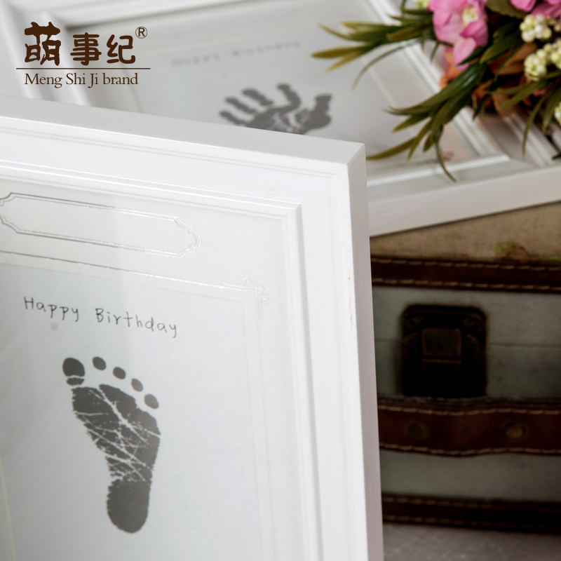 足印自制礼物合页相框宝宝手脚印纪念框婴儿满月周岁成长手在类目 玩具/童车/益智/积木/模型, 宝宝纪念品/个性产品, 手脚印中 - 来自Buy2taobao.com提供专业的淘宝代购服务