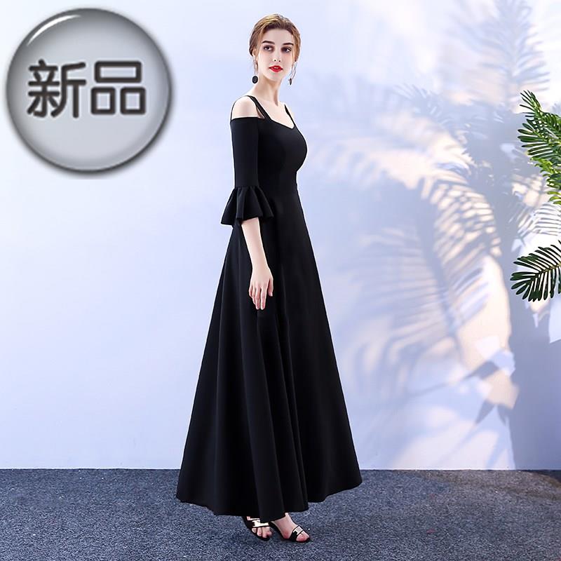 黑色晚礼服长款女2018新款夏季f显瘦年会宴会聚会小礼服连衣裙短|ruв категории Женская одежда, Cвадебные платья, платье/вечернее платье - от Buy2taobao.com для оказания профессиональной услуги покупки агента Taobao