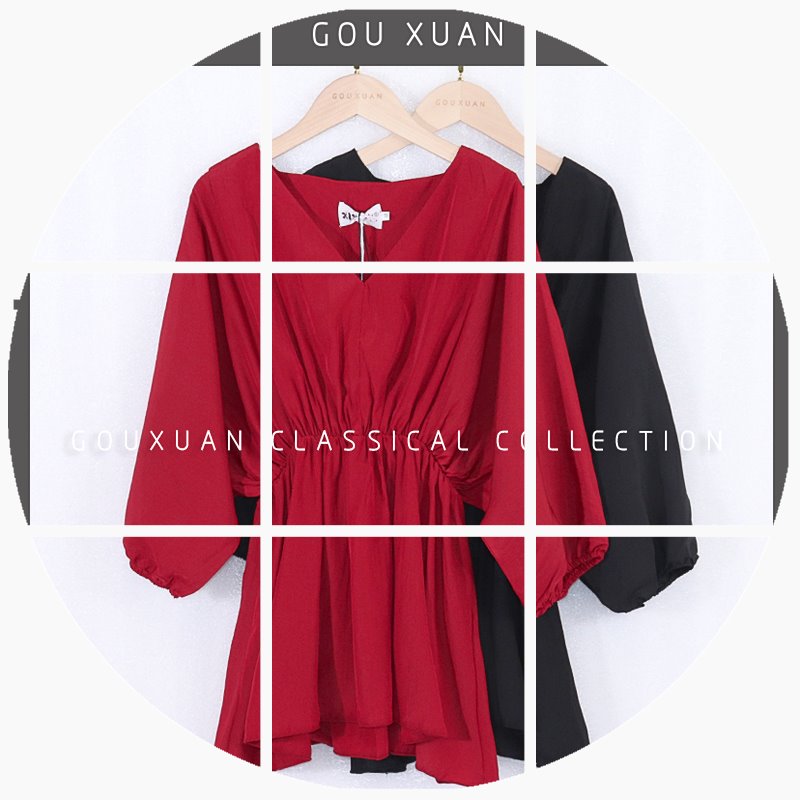 JR套头 韩版宽松V领定制袖收腰衬衣 X/3347|msdalam kategori Butik wanita / wanita, baju lace/baju chiffon - dari Buy2taobao.com untuk memberikan perkhidmatan ejen Taobao profesional membeli