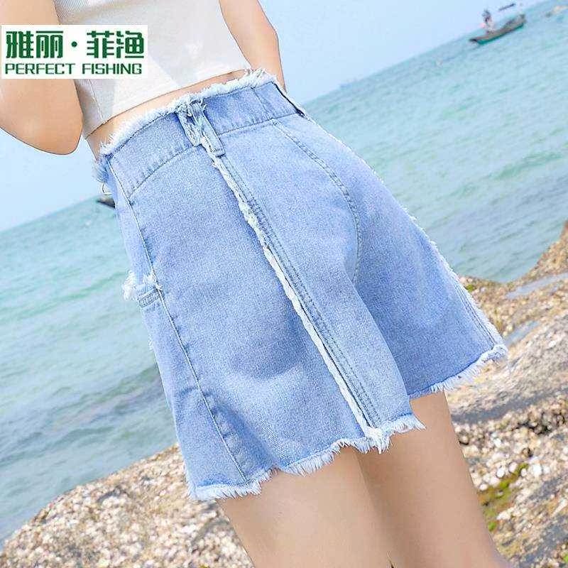 毛边牛仔短裤女夏2019拼接百搭新款高腰阔腿宽松学生韩版浅色热裤|ruв категории плесень играть/Аниме/вокруг/cos/настольные игры, Косплей одежды/реквизит/услуги, Косплей женской одежды - от Buy2taobao.com для оказания профессиональной услуги покупки агента Taobao