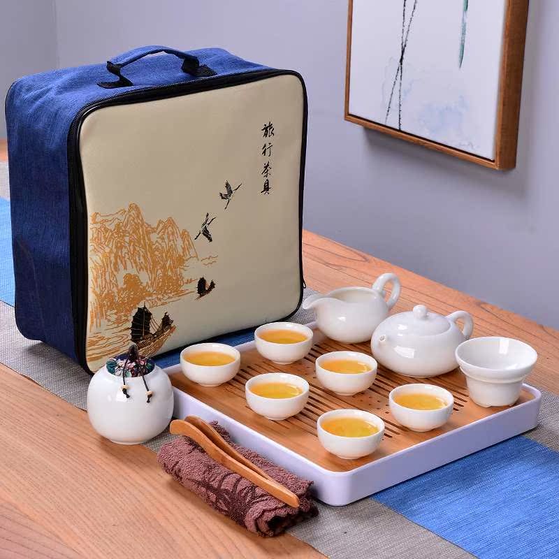 日式旅行茶具套裝白瓷功夫茶具茶杯套裝茶壺家用簡約便攜茶盤茶具在類目 餐飲具, 茶具, 功夫茶具中 - 來自Buy2taobao.com提供專業的淘寶代購服務