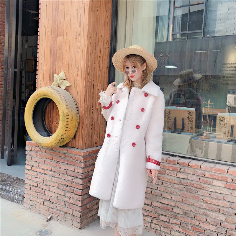 SC leather and fur Sheep velvet coat 2019 new pattern winter grain Wool coat Mid length version 1926-2in the Women's clothing/Boutique , Fur category - from Buy2taobao.com to provide professional Taobao agent buy service