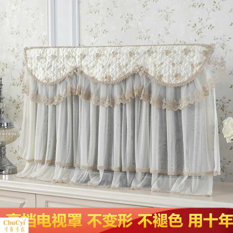 Upscale lace liquid crystal Hanging type 55 inch TV hood dust cover European style 65 inch 40 Television coverin the Home Fabric , Dust protection cover , TV cover category - from Buy2taobao.com to provide professional Taobao agent buy service