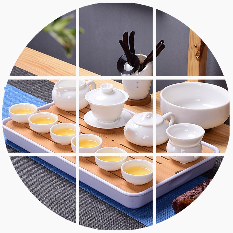 Japanese Tea Set Dehua Porcelain Kungfu Online tea set a complete set teapot teacup Cover bowl Simplicity household modern tea trayin the Tableware , Tea set , Kung Fu Tea category - from Buy2taobao.com to provide professional Taobao agent buy service