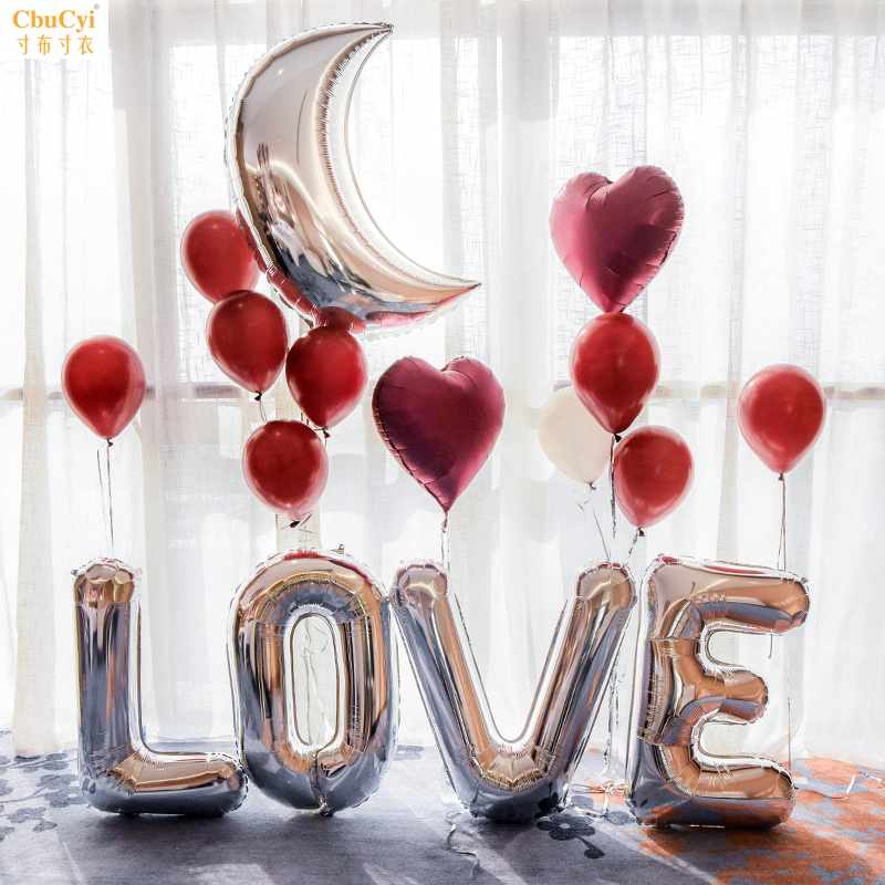 Romantic moon LOVE letter Aluminum balloon marry Supplies Marriage room decorate Propose Unburden arrangement decoratein the Festive supplies/Gift , Balloon/Floating air ball , Floating air ball category - from Buy2taobao.com to provide professional Taobao agent buy service