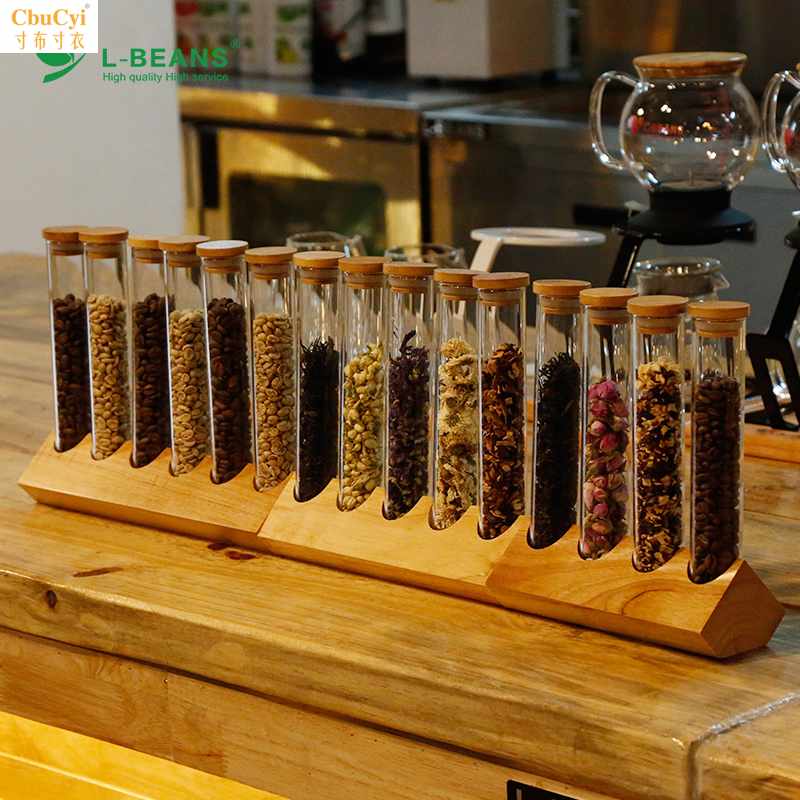 喜茶玻璃试管展示架咖啡豆奶茶店茶叶密封罐吧台摆设装饰摆件创意在类目 餐饮具, 茶具, 茶叶罐中 - 来自Buy2taobao.com提供专业的淘宝代购服务