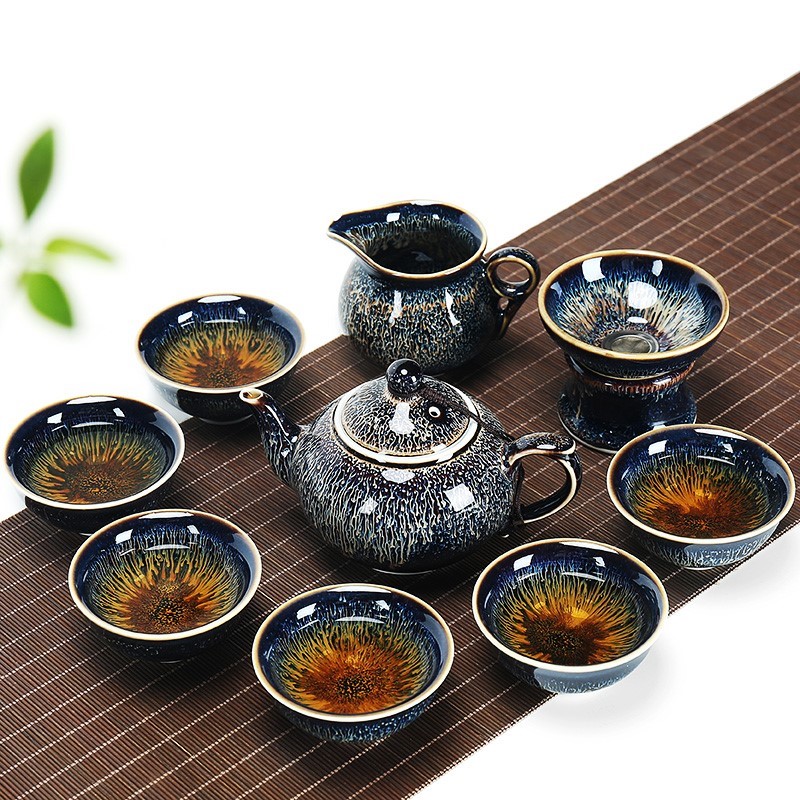 新品景德镇功夫茶具套装家用陶瓷天目釉建盏整套石瓢茶壶盖碗茶杯|ruв категории посуда, чайный сервиз, кунг - Фу, чайный сервиз - от Buy2taobao.com для оказания профессиональной услуги покупки агента Taobao