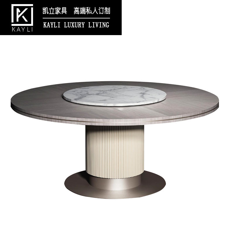 Italian Light extravagance high-grade circular dining table and chair natural Marble turntable modern Simplicity Restaurant Dining Table furniturein the Residential furniture , Tables , Dining table category - from Buy2taobao.com to provide professional Taobao agent buy service