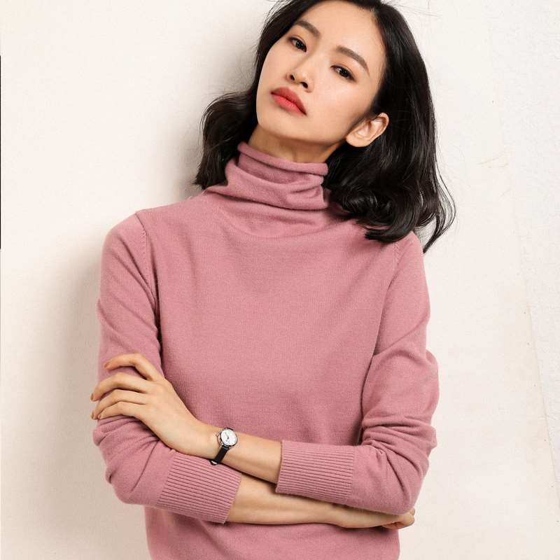 旺潮羊毛衣女2018新款套头堆堆领高领打底衫女秋冬长袖修身宽松版在类目 女装/女士精品, 毛衣中 - 来自Buy2taobao.com提供专业的淘宝代购服务