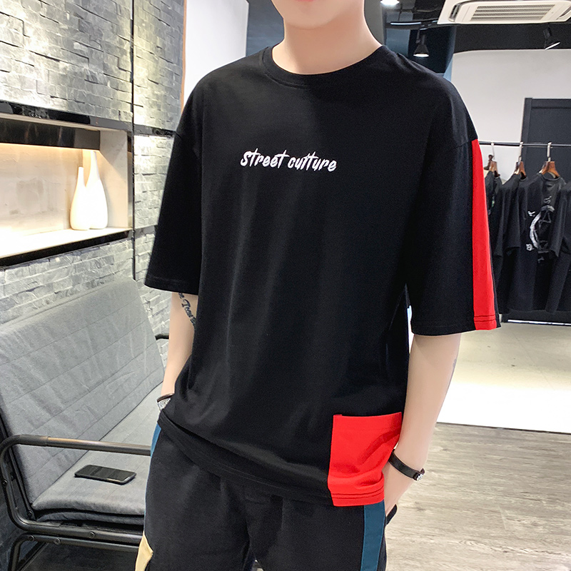 T-shirt Short sleeved summer 2019 new pattern Trend Versatile pure cotton half sleeve Chaopai clothes T-shirt ins Summer influxin the Men's clothing, T-shirt category - from Buy2taobao.com to provide professional Taobao agent buy service