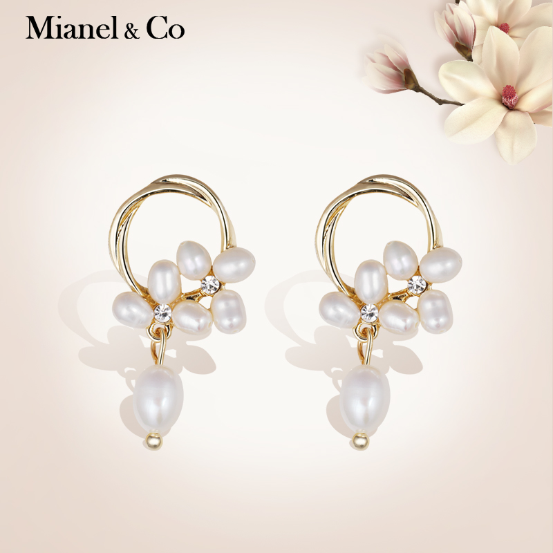 MianelCo气质耳钉2019新潮简约女小巧珍珠时尚耳饰品送女友送闺蜜|ruв категории ювелирные изделия/алмаз/жадеит/золото, природный жемчуг (новый), серьга - от Buy2taobao.com для оказания профессиональной услуги покупки агента Taobao