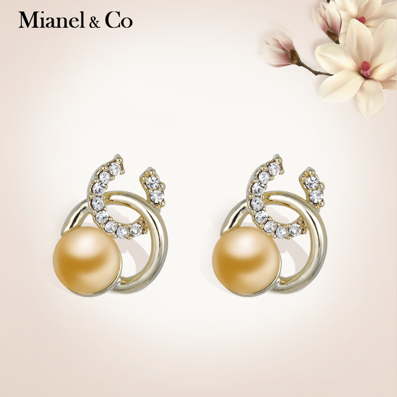 MianelCo 简约小众耳钉新款几何珍珠小巧耳环女睡觉不用摘耳饰品|ruв категории ювелирные изделия/алмаз/жадеит/золото, природный жемчуг (новый), серьга - от Buy2taobao.com для оказания профессиональной услуги покупки агента Taobao
