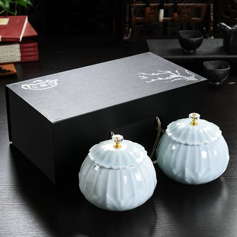 Japanese A gentle wind Celadon Lotus Tea pot ceramics Tea packaging boxes Pu 'er Tea Canister Catty Empty Boxin the 3C Digital Accessories, Cell Phone Accessories , Phone Protection Case/Shell category - from Buy2taobao.com to provide professional Taobao agent buy service