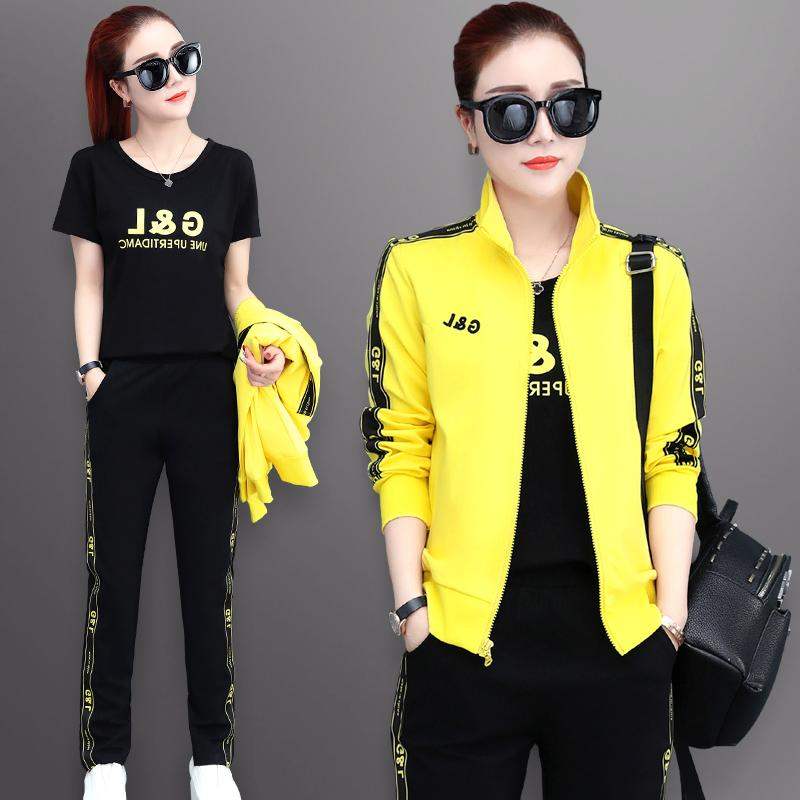 专柜名牌运动套装女春秋2019新款三件套时尚宽松立领卫衣休闲运动在类目 女装/女士精品, 套装/学生校服/工作制服, 休闲运动套装中 - 来自Buy2taobao.com提供专业的淘宝代购服务