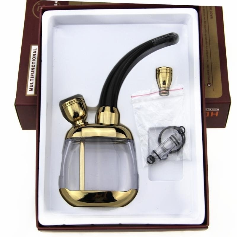 便携式旱烟超大两用水烟斗玻璃全套透明手工纯铜烟袋锅水烟筒短。在类目 ZIPPO/瑞士军刀/眼镜, 烟具, 烟斗中 - 来自Buy2taobao.com提供专业的淘宝代购服务