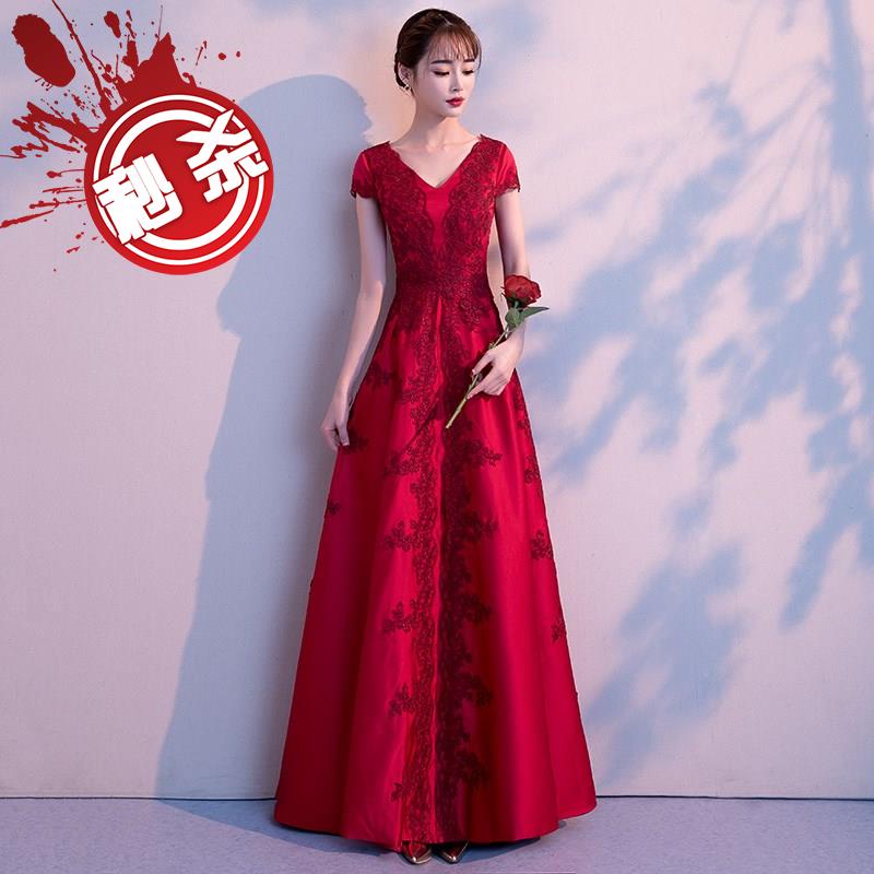 敬酒服新f娘2019新款春款时尚红色中式结婚晚礼服裙女显瘦修身长在类目 女装/女士精品, 婚纱/旗袍/礼服, 礼服/晚装中 - 来自Buy2taobao.com提供专业的淘宝代购服务