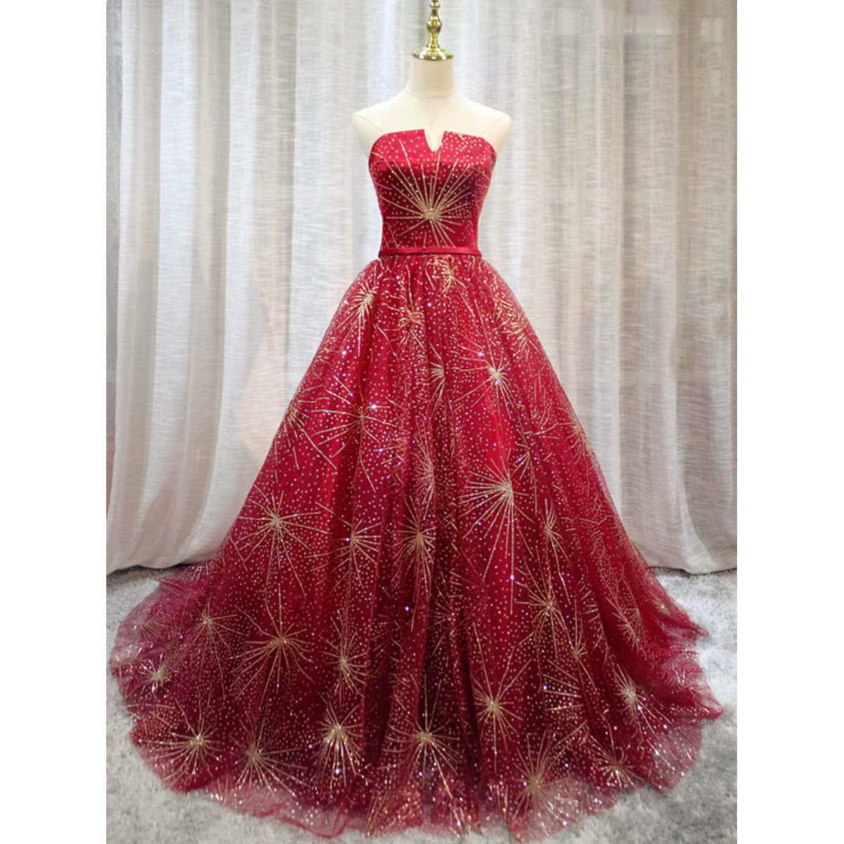 2018 undergarment covering the chest and abdomen Gilding Red wine bride Toast clothing Annual meeting banquet Evening dress host Catwalk Auto Show Studio showin the Women's clothing/Boutique , Wedding/Cheongsam/Formal dress , Formal dress/Evening category - from Buy2taobao.com to provide professional Taobao agent buy service