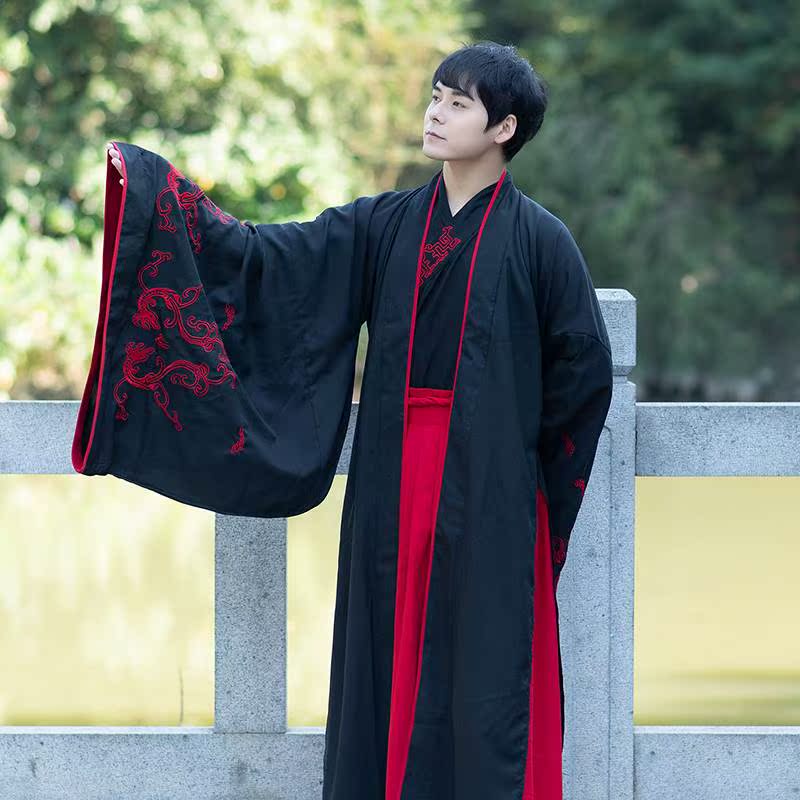 Han Feng Wah Sang men's wear Wei-Jin period Suit suit Chinese style Cloak ancient costume Wide sleeves Hanfu Phoenix song studentin the Men's clothing, National costume category - from Buy2taobao.com to provide professional Taobao agent buy service