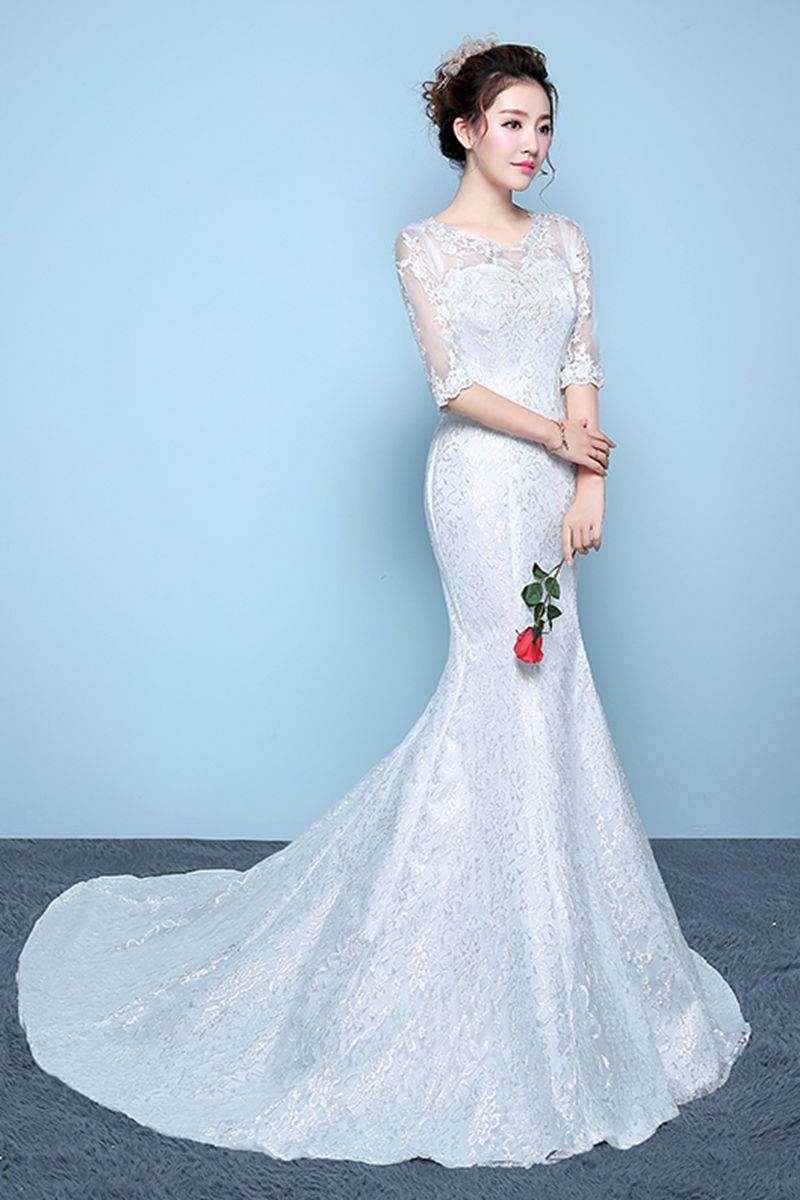 new pattern Tailing one word 2019 fish tail Self cultivation one word Waist new pattern one word Travel Photography one word Chinese style Wedding dressin the Women's clothing/Boutique , Wedding/Cheongsam/Formal dress , Wedding category - from Buy2taobao.com to provide professional Taobao agent buy service