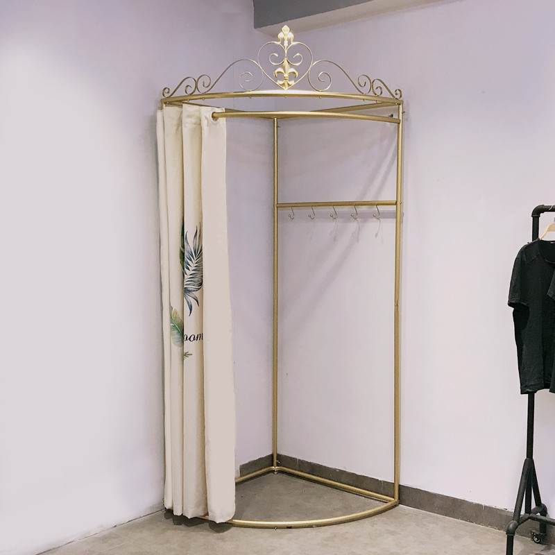 服装店墙角铁艺试衣间架子 可移动更衣室 移动换衣间 门帘印刷在类目 居家布艺, 窗帘门帘及配件, 门帘中 - 来自Buy2taobao.com提供专业的淘宝代购服务