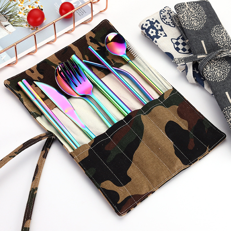 New cross border 304 Stainless steel knife Fork spoon chopsticks suit originality Portable outdoors tableware straw Spoon fork 9in the Tableware , Tableware , Fork/Spoon/Chopsticks set category - from Buy2taobao.com to provide professional Taobao agent buy service