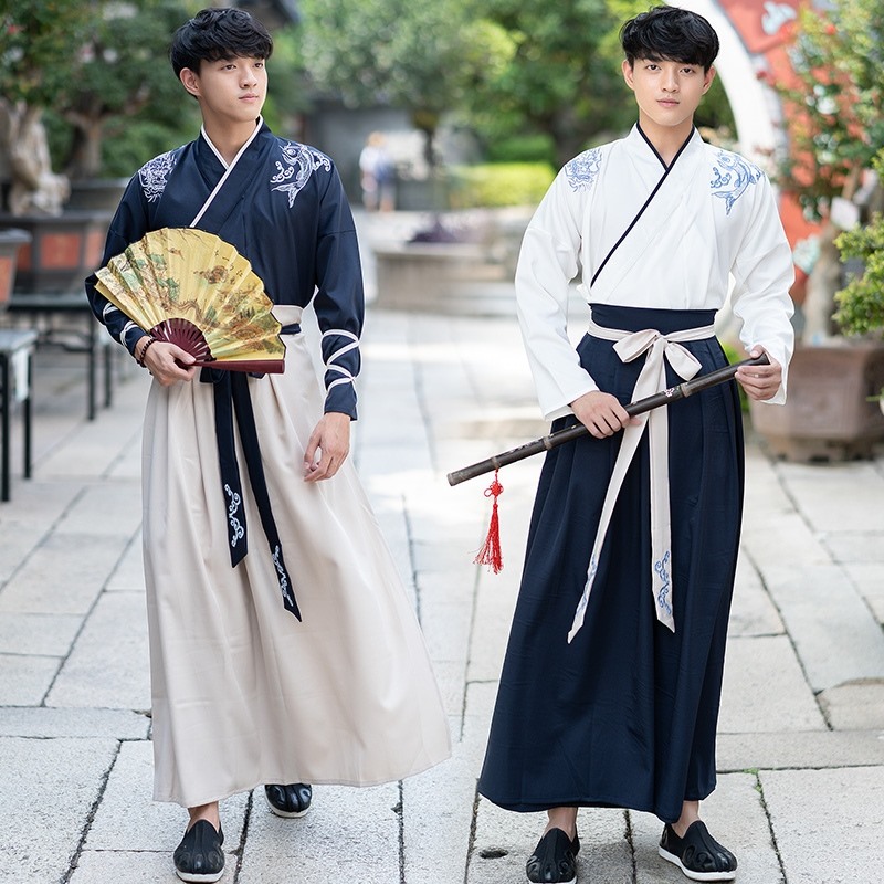 Black Autumn and winter Knight Antiquity lovers Hanfu ancient costume Wei-Jin period Wig Class clothes Elegant black new patternin the Men's clothing, National costume category - from Buy2taobao.com to provide professional Taobao agent buy service