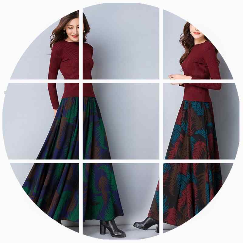 2018 Autumn and winter thickening skirt Mid length version Retro Ethnic style Winter Dress Long dress Large Skirtsin the Women's clothing/Boutique , Skirts category - from Buy2taobao.com to provide professional Taobao agent buy service
