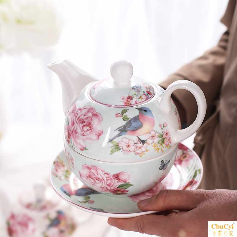 Bayern European style Bone Countryside Single Flowers tea set Beidie Make tea Cup and kettle suit gift giftin the Tableware , Tea set , Herbal Tea category - from Buy2taobao.com to provide professional Taobao agent buy service