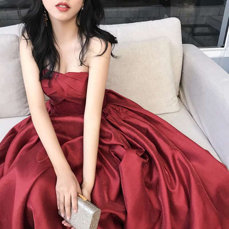 敬酒服新娘抹胸春季2019结婚新款时尚拖尾酒红色订婚礼服回门服女在类目 女装/女士精品, 婚纱/旗袍/礼服, 礼服/晚装中 - 来自Buy2taobao.com提供专业的淘宝代购服务