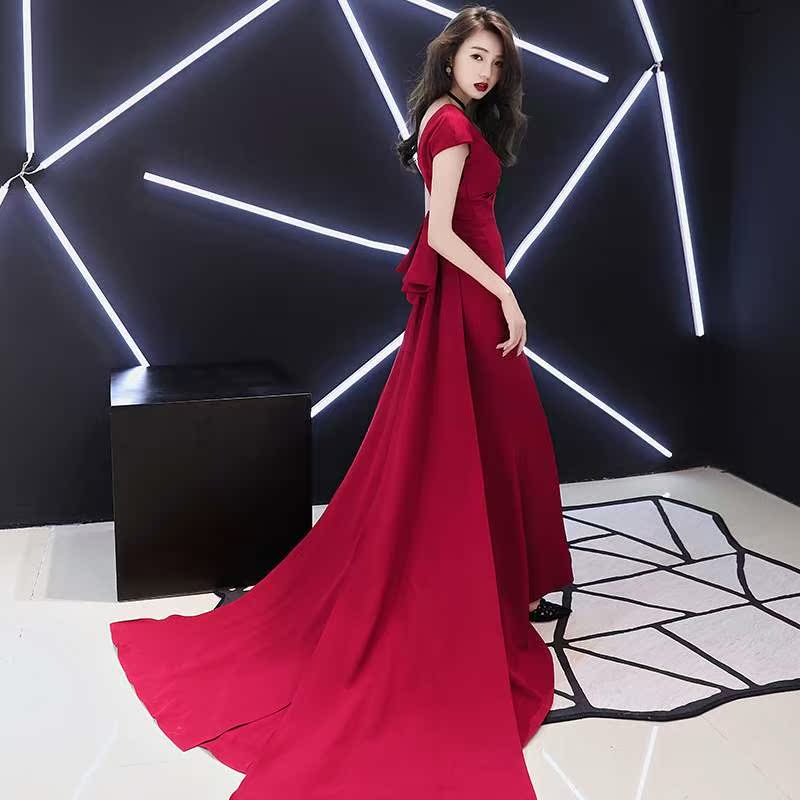 敬酒服春季2019新款结婚长款新娘订婚宴晚礼服韩版回门小礼服裙女|msdalam kategori Butik wanita / wanita, perkahwinan/Cheongsam/pakaian, pakaian/malam - dari Buy2taobao.com untuk memberikan perkhidmatan ejen Taobao profesional membeli