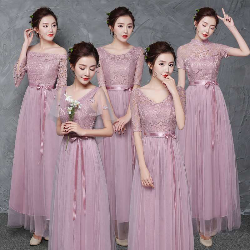 Bridesmaid Dresses 2018 new pattern Spring and summer Korean Edition Long sleeve Costume have more cash than can be accounted for Sister skirt Bridesmaid full dressin the Women's clothing/Boutique , Wedding/Cheongsam/Formal dress , Formal dress/Evening category - from Buy2taobao.com to provide professional Taobao agent buy service