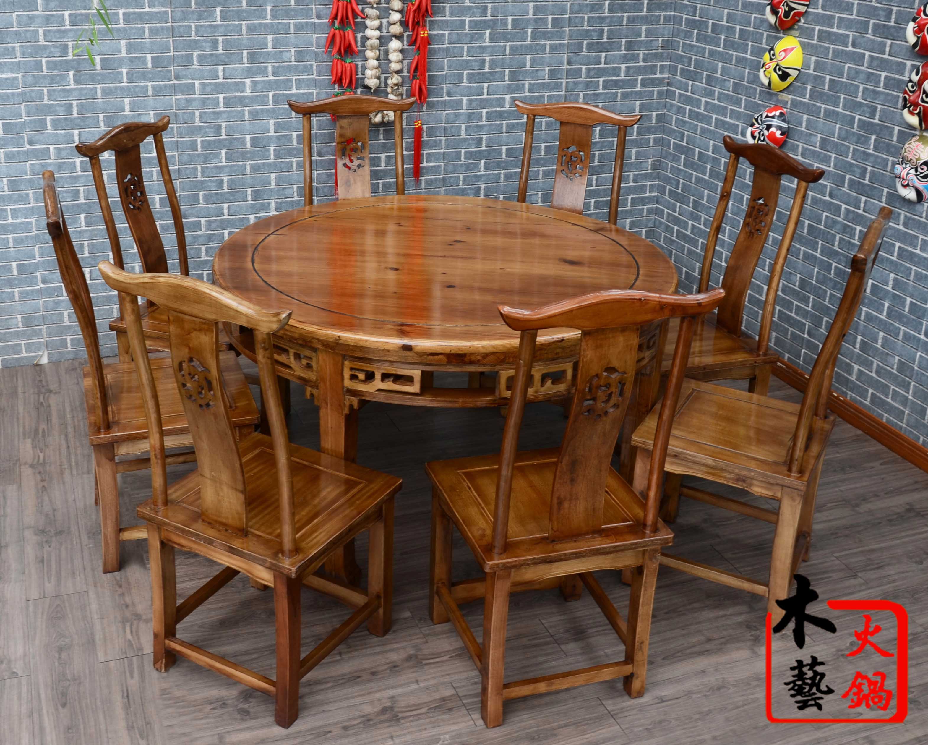 solid wood Restaurant Hotel dining table and chair combination Agritainment Outdoor tables and chairs solid wood Square table Large round table Dining chairin the Business/Office Furniture , Office Furniture , Public leisure series , Dining Series category - from Buy2taobao.com to provide professional Taobao agent buy service