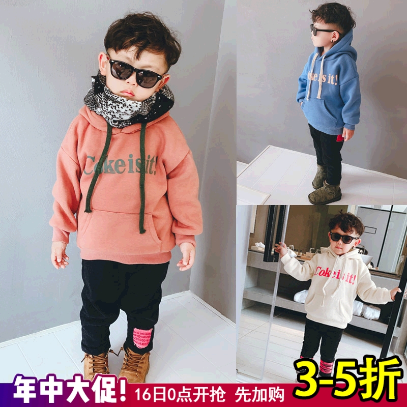 男童加绒卫衣潮加厚宝宝冬装男儿童上衣男宝宝连帽中童秋冬 S2521|msdalam kategori Kanak-kanak/Bayi/Keluarga dipasang, sweater/Fleece - dari Buy2taobao.com untuk memberikan perkhidmatan ejen Taobao profesional membeli
