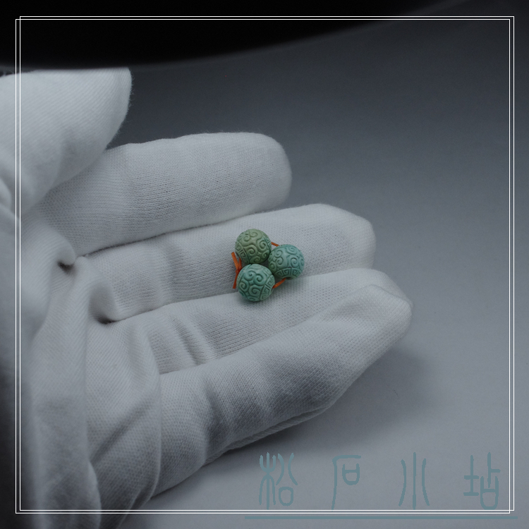 原矿无优化绿松石,精雕回纹珠套装3颗8.6-8.8mm,2.5克,537|ruв категории Украшения,ювелирные изделия, Diy аксессуары, Другие diy украшения, аксессуары - от Buy2taobao.com для оказания профессиональной услуги покупки агента Taobao