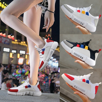 莎仕路ins超火悟道鞋女2018新款网红韩版厚底拼色运动老爹鞋百搭