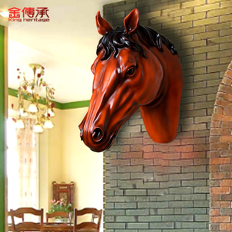 a living room animal originality Home Furnishing ornament KTV bar Retro Wall hangings simulation Horsehead Wall hanging wall Wall decorationin the Home accessories , Mural category - from Buy2taobao.com to provide professional Taobao agent buy service