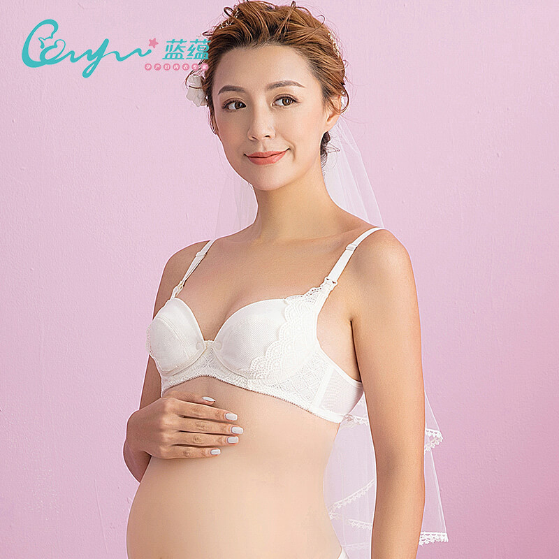 蓝蕴哺乳文胸前开扣喂奶薄杯软钢圈上托收拢产后孕期拍照蕾丝内衣|msdalam kategori Bekalan Ibu / Ibu / Pemakanan, Nursing bra/seluar dalam/Daftar seluar, Nursing bra - dari Buy2taobao.com untuk memberikan perkhidmatan ejen Taobao profesional membeli