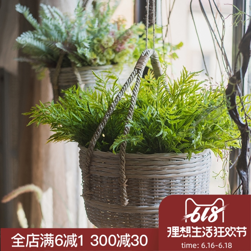掬涵 天然竹编提篮筐 花篮收纳篮 装饰吊篮 美式艺术风格气质|ruв категории Домашний быт, ваза/цветок/искусственные цветы/моделирование украшения, цветок/ваза, корзинка - от Buy2taobao.com для оказания профессиональной услуги покупки агента Taobao
